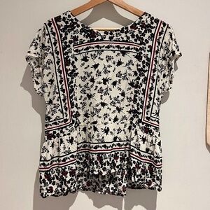 Anthropologie Floral Blouse